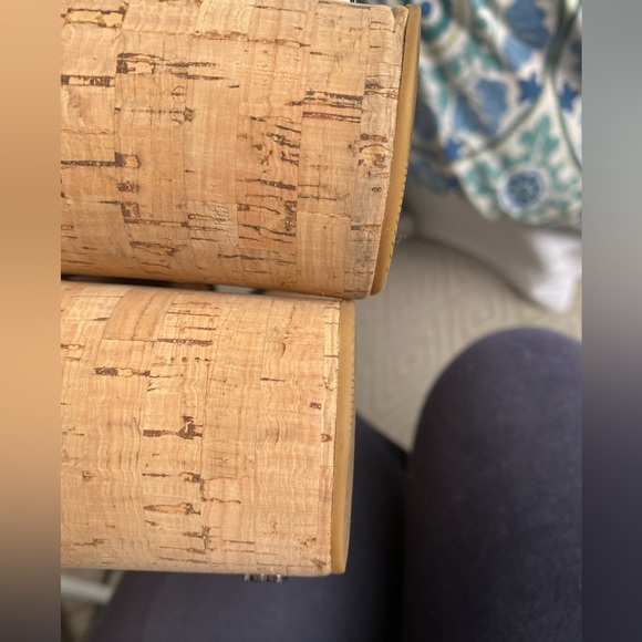 Veronica Beard Black Geno Cork Wedge Platform Thong Sandals Leather size 9 - Picture 10 of 13